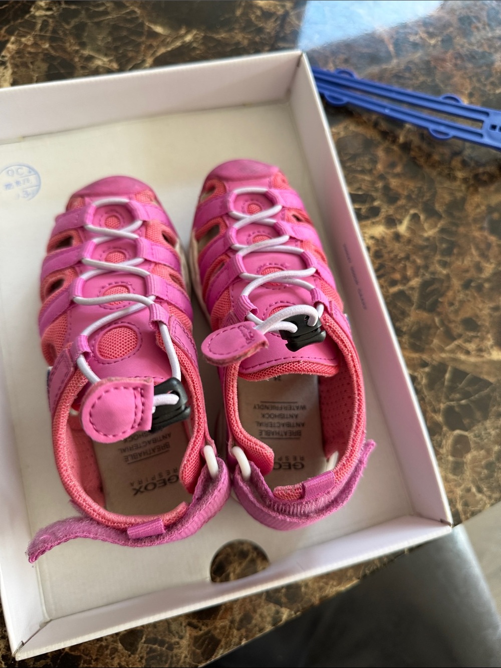 Geox Kids Bright Pink Breathable Sport Sandals